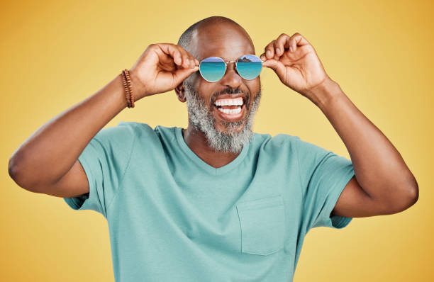 An older man looking young and happy.