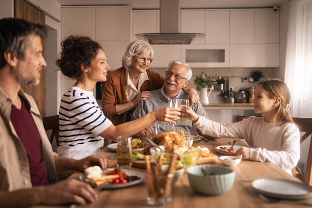 A multigenerational family from grandparents to grandchild